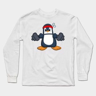 Penguin Strength training Dumbbell Long Sleeve T-Shirt